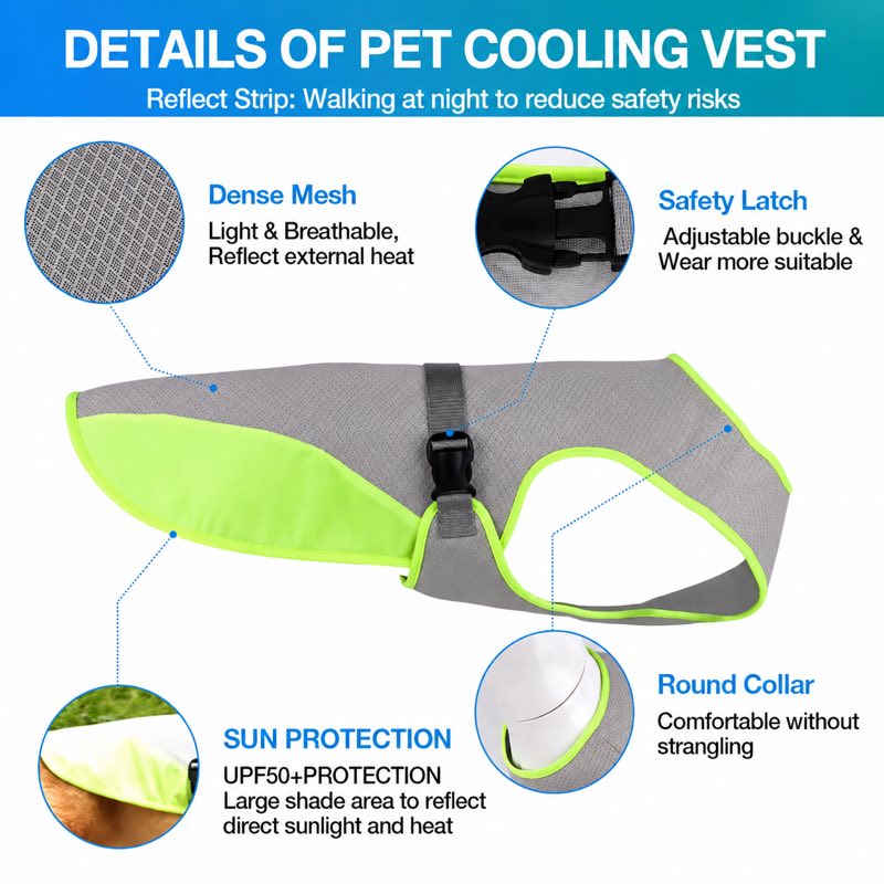 Chill Out Dachshund Vest evaporative cooling layer detail
