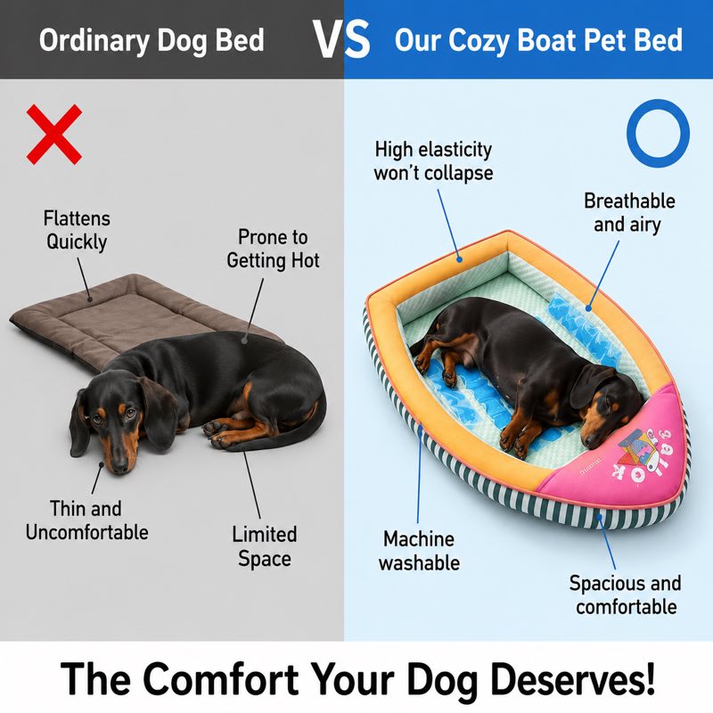 Cooling Dachshund Boat Bed detail
