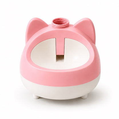 Pink auto refill water bowl with bottle thread on top