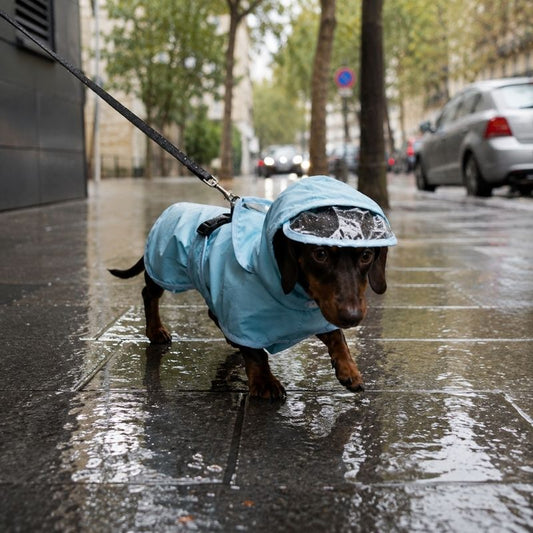 Blue Dachshund Raincoat