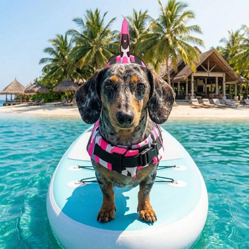 Camouflage Dachshund Swimming Vest