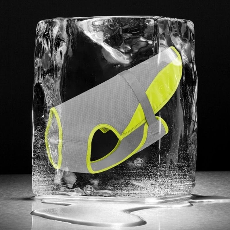 Neon Yellow Chill Out Dachshund Vest flat lay