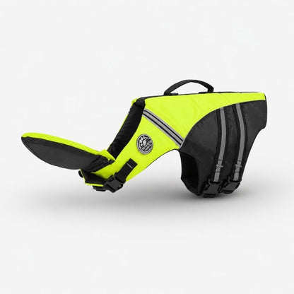 ChinFloat Dachshund Life Vest, Green flat lay