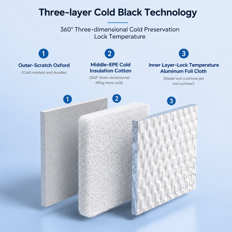 Three-layer Cold Black Technology infographic