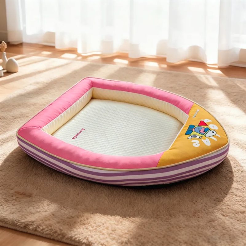 Cooling Dachshund Boat Bed Pink
