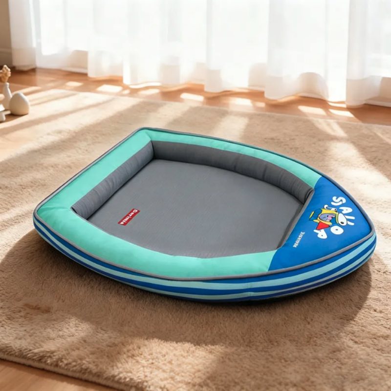 Cooling Dachshund Boat Bed Blue