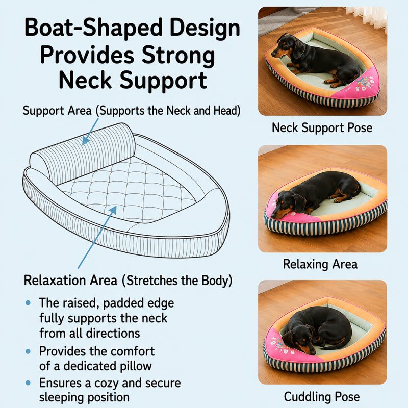 Cooling Dachshund Boat Bed detail