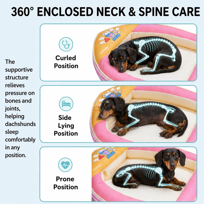 Cooling Dachshund Boat Bed detail
