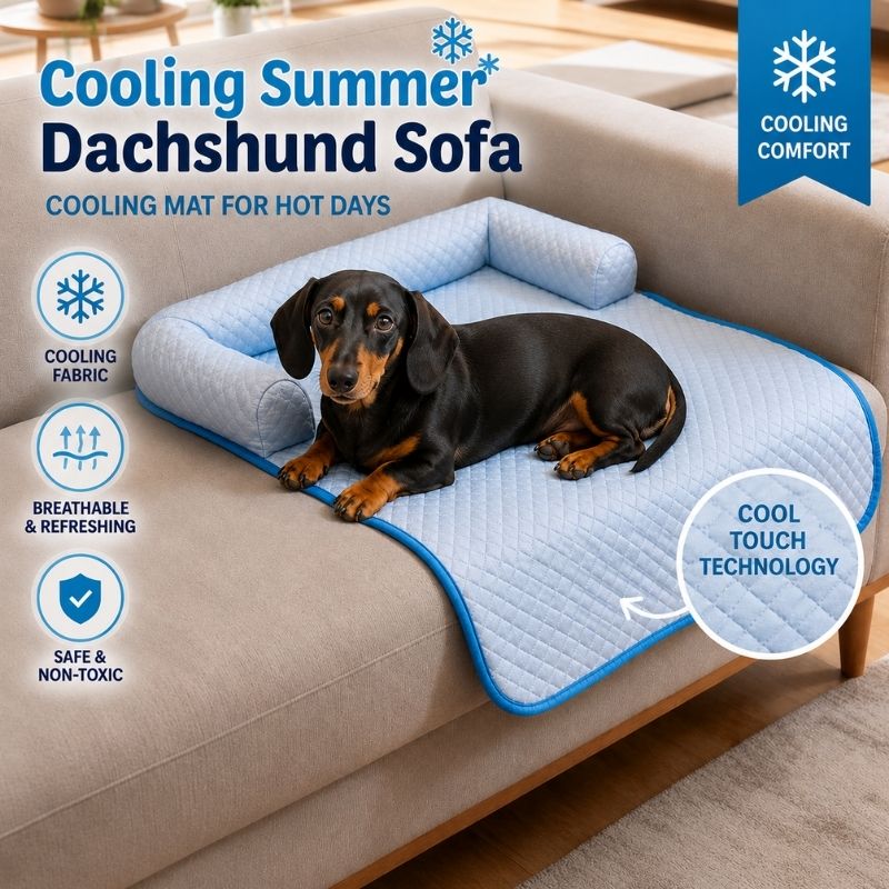 Cooling Summer Dachshund Sofa