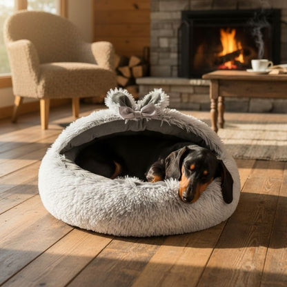 Gemütliches Höhlen Bett für Dackel