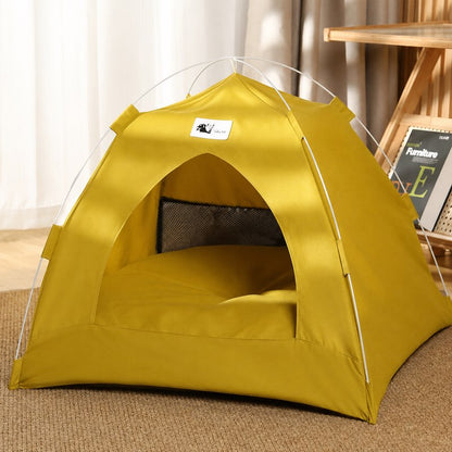 Cozy Dachshund Tent House green flat lay