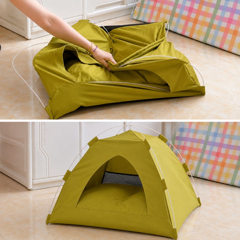 Cozy Dachshund Tent House folding pop up green