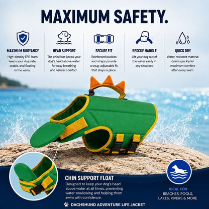 Dachshund Adventure Life Jacket details