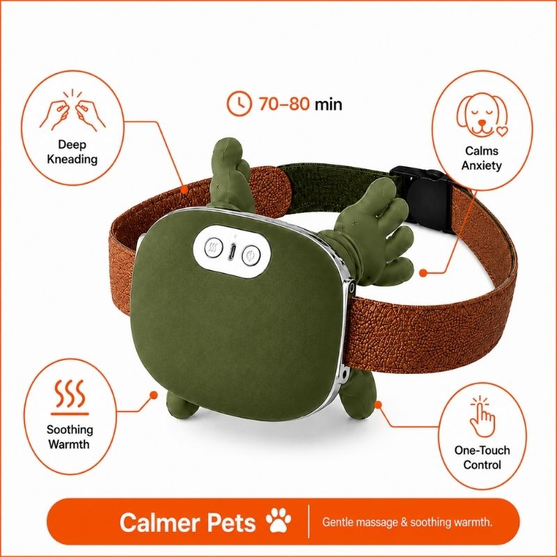 Dachshund Calm Massager in Green