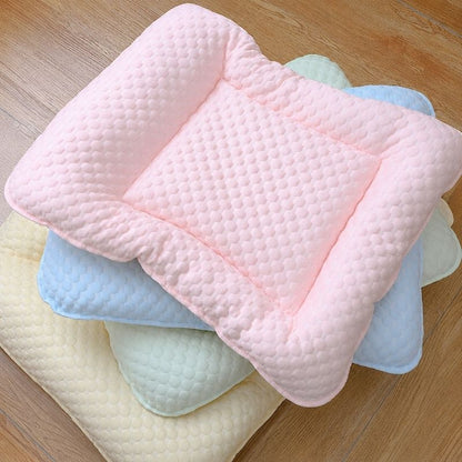 Dachshund Cooling Nest Bed stacked, pink on top