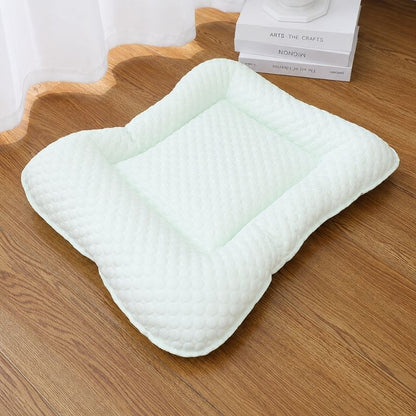 Dachshund Cooling Nest Bed green flat lay
