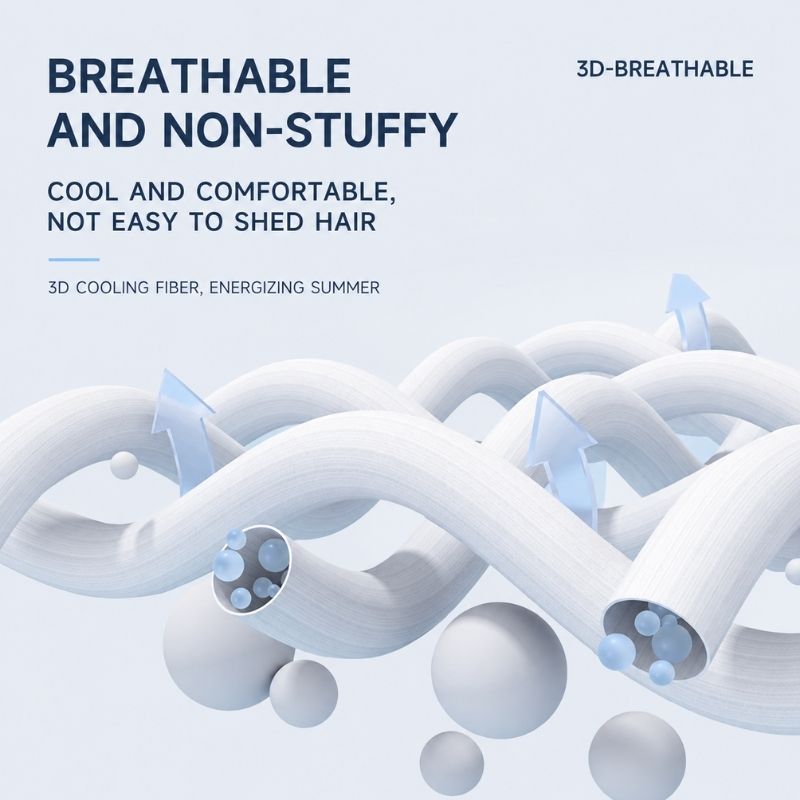 3D breathable cooling fiber illustration