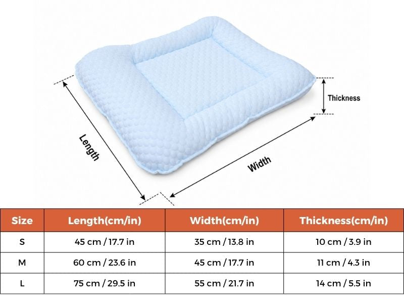 Dachshund Cooling Nest Bed size guide