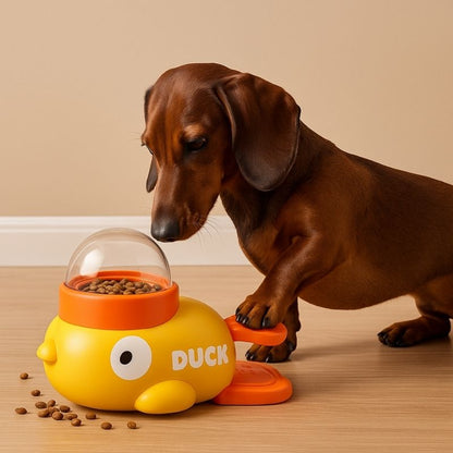 Juguete Dispensador de Pato para Perros Salchicha