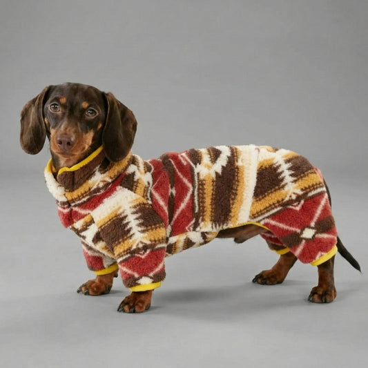 Dachshund Fleece Dog Jumpsuit