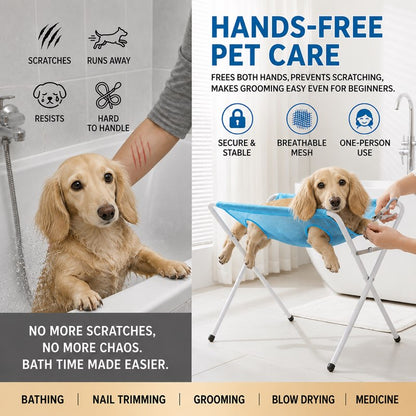 Dachshund Grooming Hammock Stand nail trim