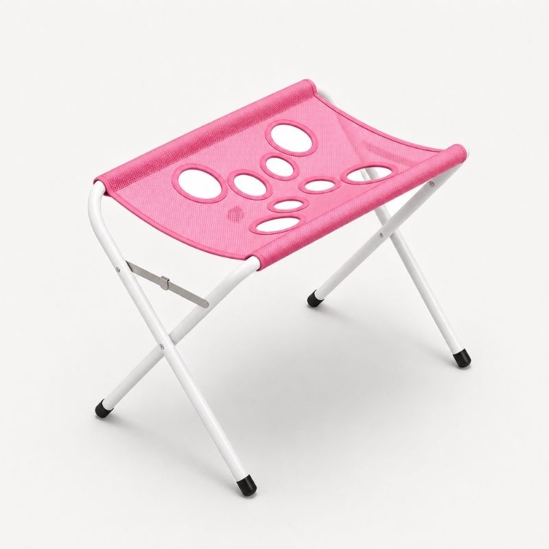 Dachshund Grooming Hammock Stand Pink flat lay