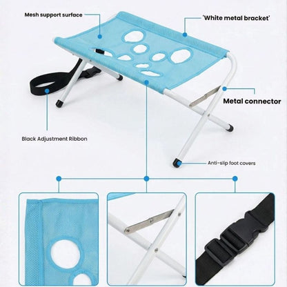 Dachshund Grooming Hammock Stand in use