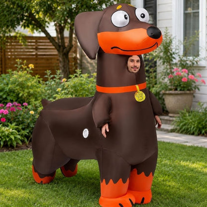 Dachshund Human Costume inflatable front view