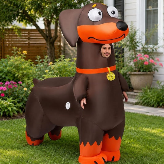 Dachshund Human Costume inflatable front view