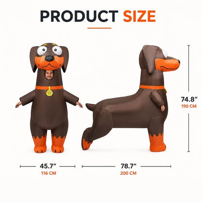 Dachshund Human Costume size chart