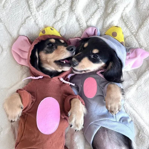 Sudadera Ratón para Perros Salchicha