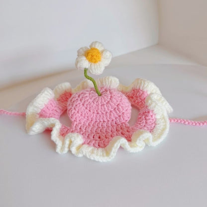 Daisy Doxie Bonnet Pink flat lay