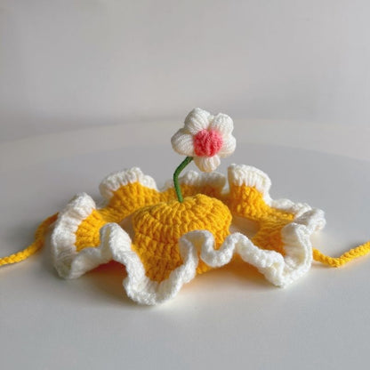 Daisy Doxie Bonnet Yellow flat lay
