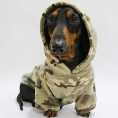 Sudadera Army para Perros Salchicha