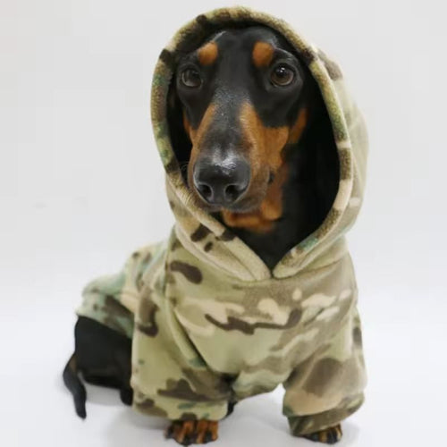 Sudadera Army para Perros Salchicha