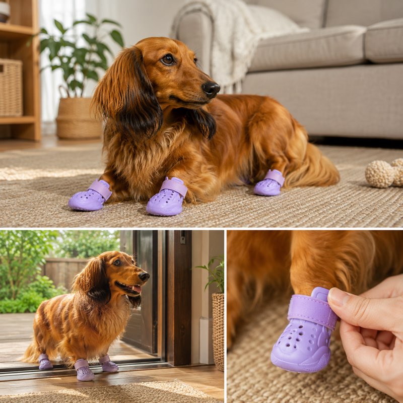 Reflective Dachshund Shoes lifestyle multi view