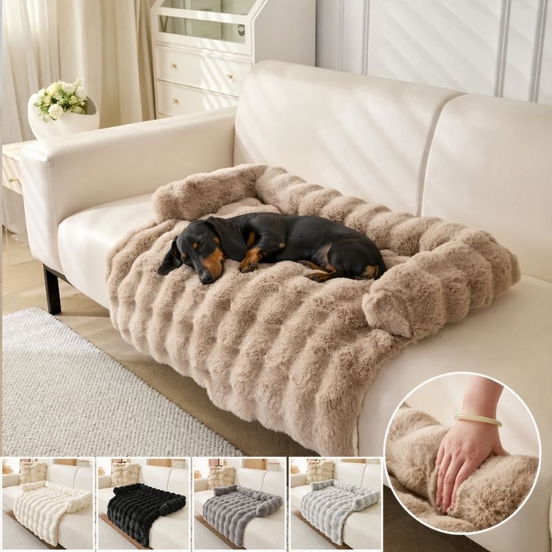 Fluffy Calming Dachshund Bed