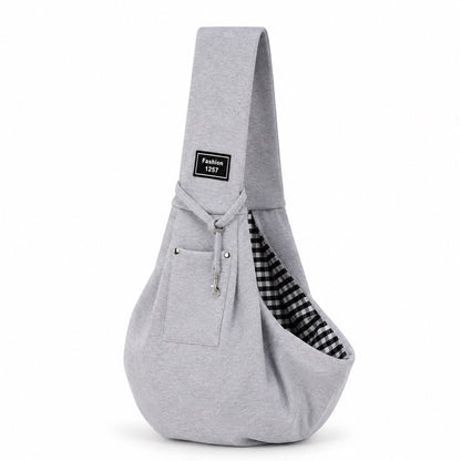 Heather Gray hands-free dachshund sling