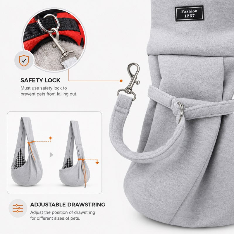 Sling interior and safety leash detail