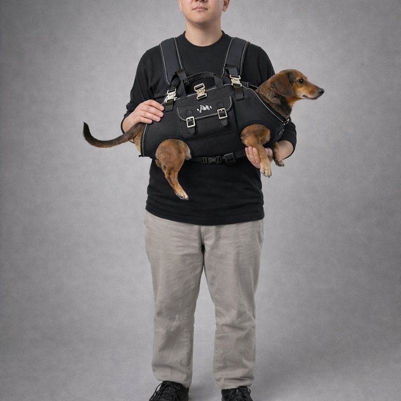 Dackel Schulter Tragetasche hands free