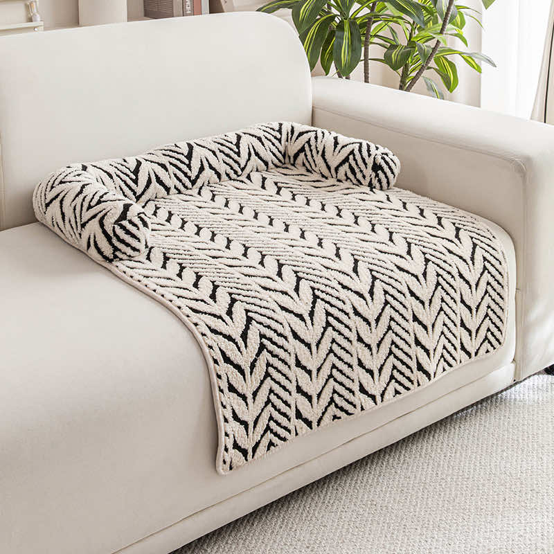 Herringbone Dachshund Couch Cover lifestyle on couch