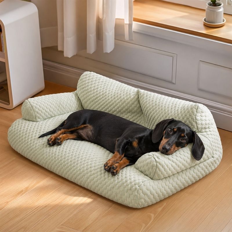 Ice Silk Cooling Dachshund Bed