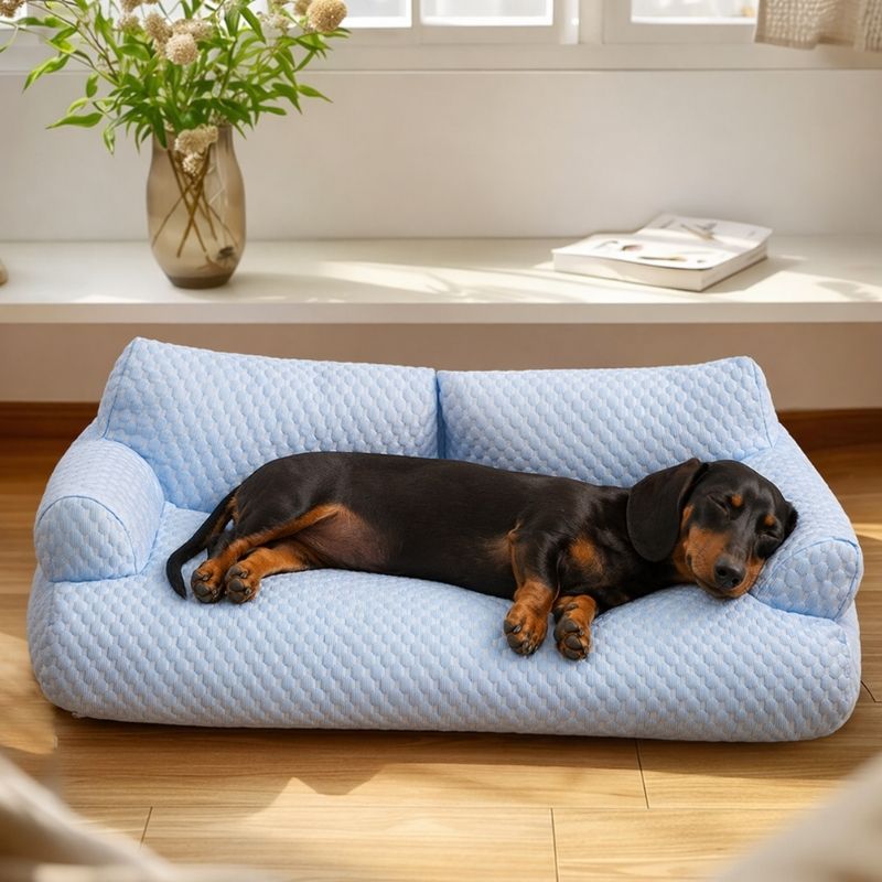 Ice Silk Cooling Dachshund Bed