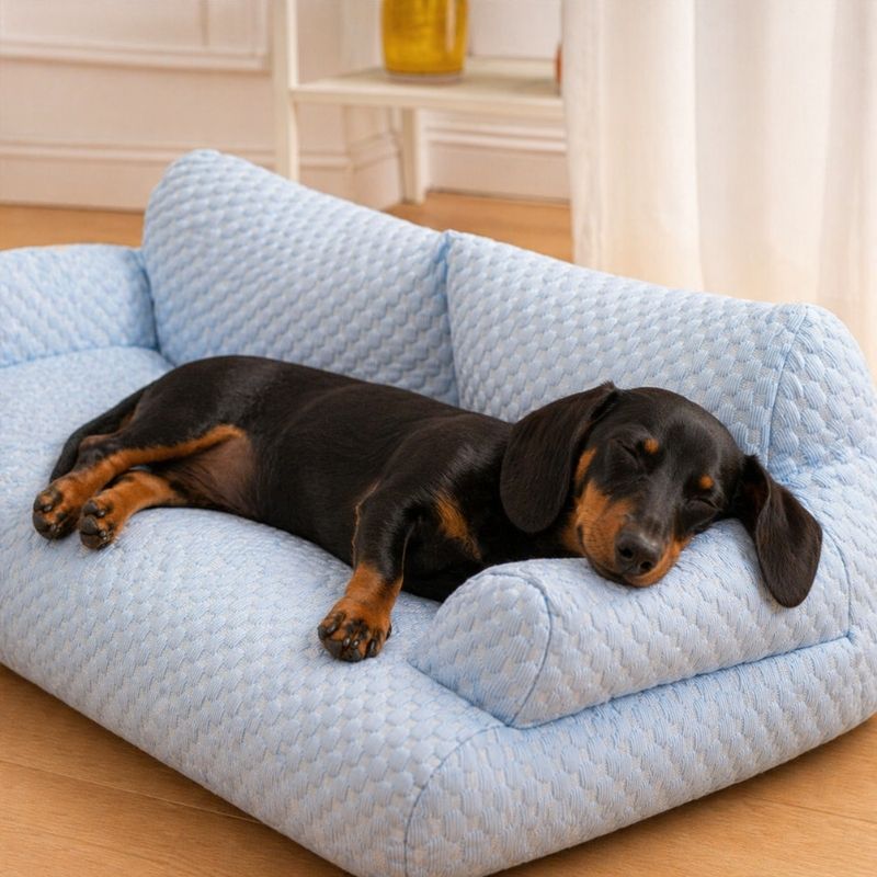 Ice Silk Cooling Dachshund Bed