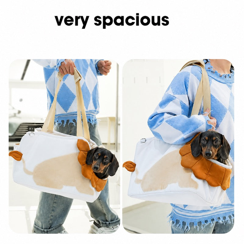Lion Mane Dachshund Carrier spacious interior