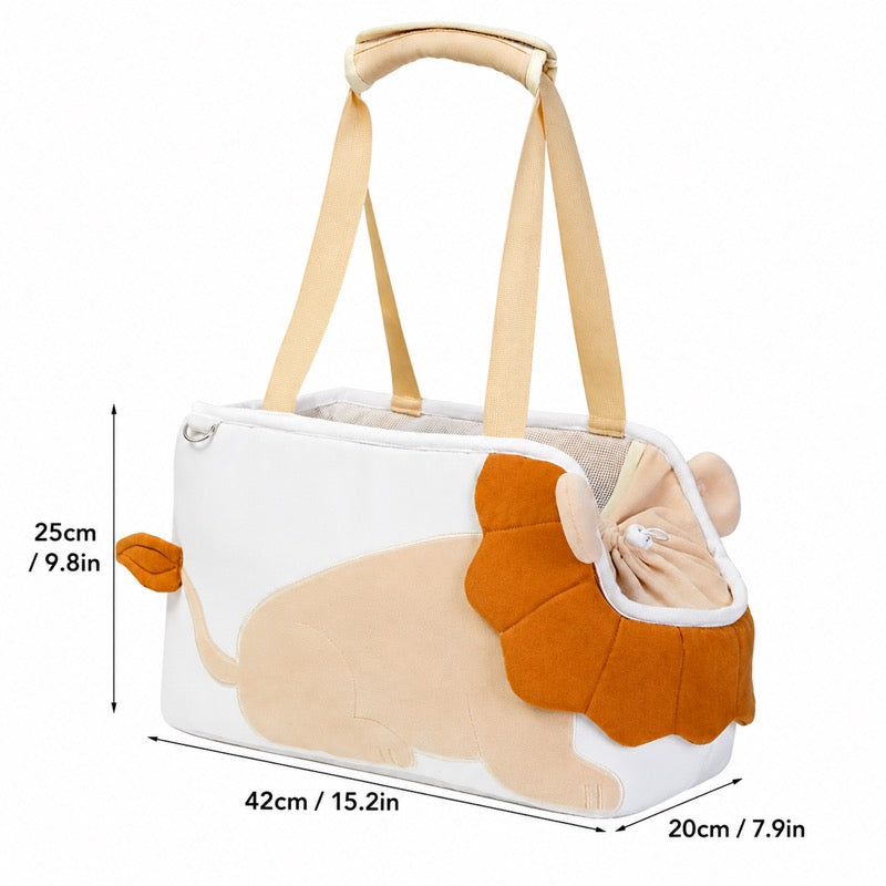 Lion Mane Dachshund Carrier dimensions 42x25x20cm