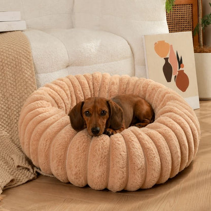 Plush Round Dachshund Bed