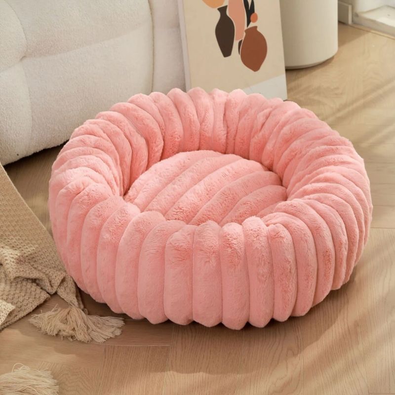 Plush Round Dachshund Bed