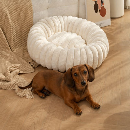 Plush Round Dachshund Bed