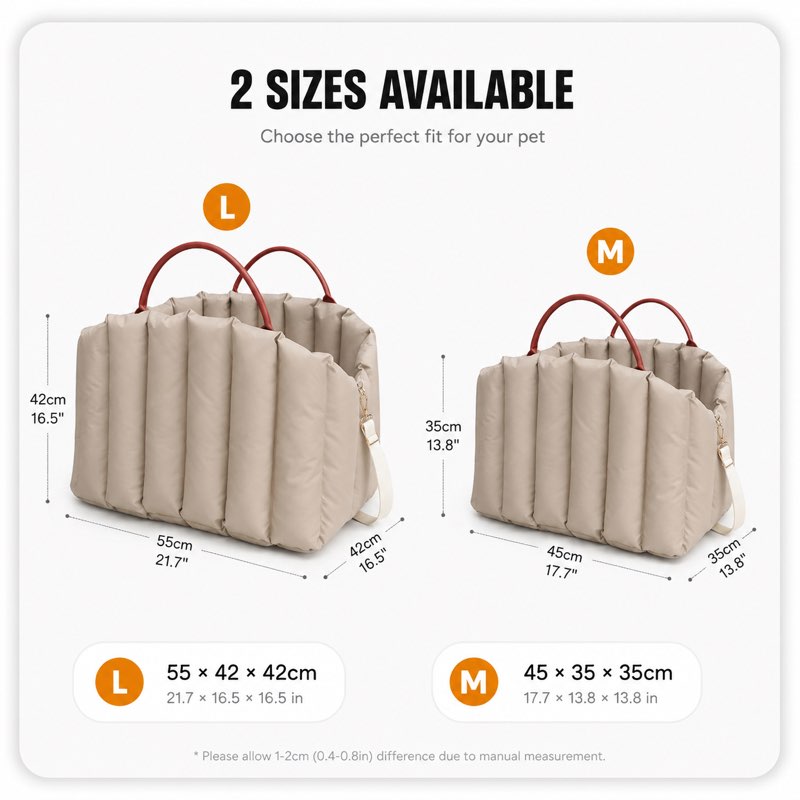 Puffer Dachshund Car Seat size guide